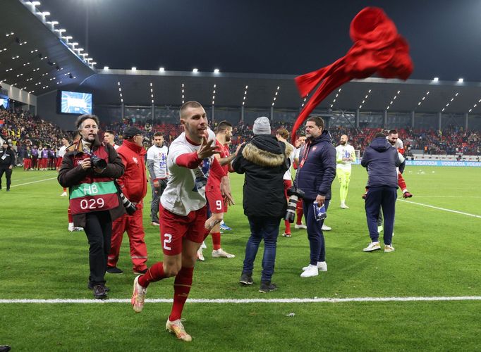 Fotbalisté Srbska po kvalifikačním zápase s Bulharskem