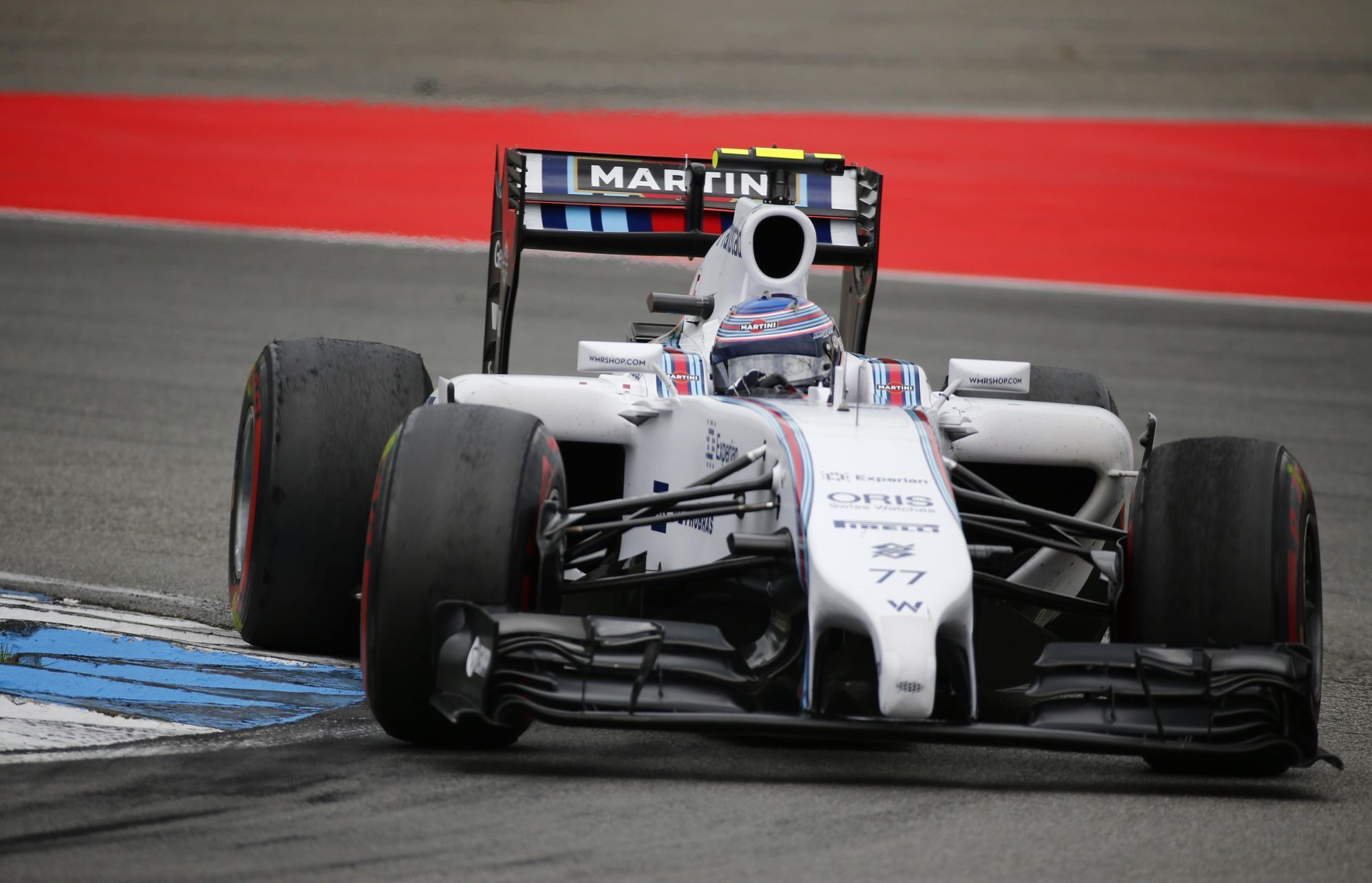Williams Formula One driver Bottas of Finland drives through a corner during German F1 Grand Prix at Hockenheim