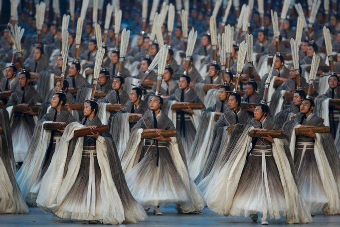 Zahajovací ceremoniál olympiády v Pekingu