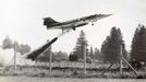 Letoun Jbg-32 Lockheed F-104G Starfihgter německého letectva vypuštěný raketou a pilotovaný zkušebním pilotem Edwardem Brownem, rok 1966