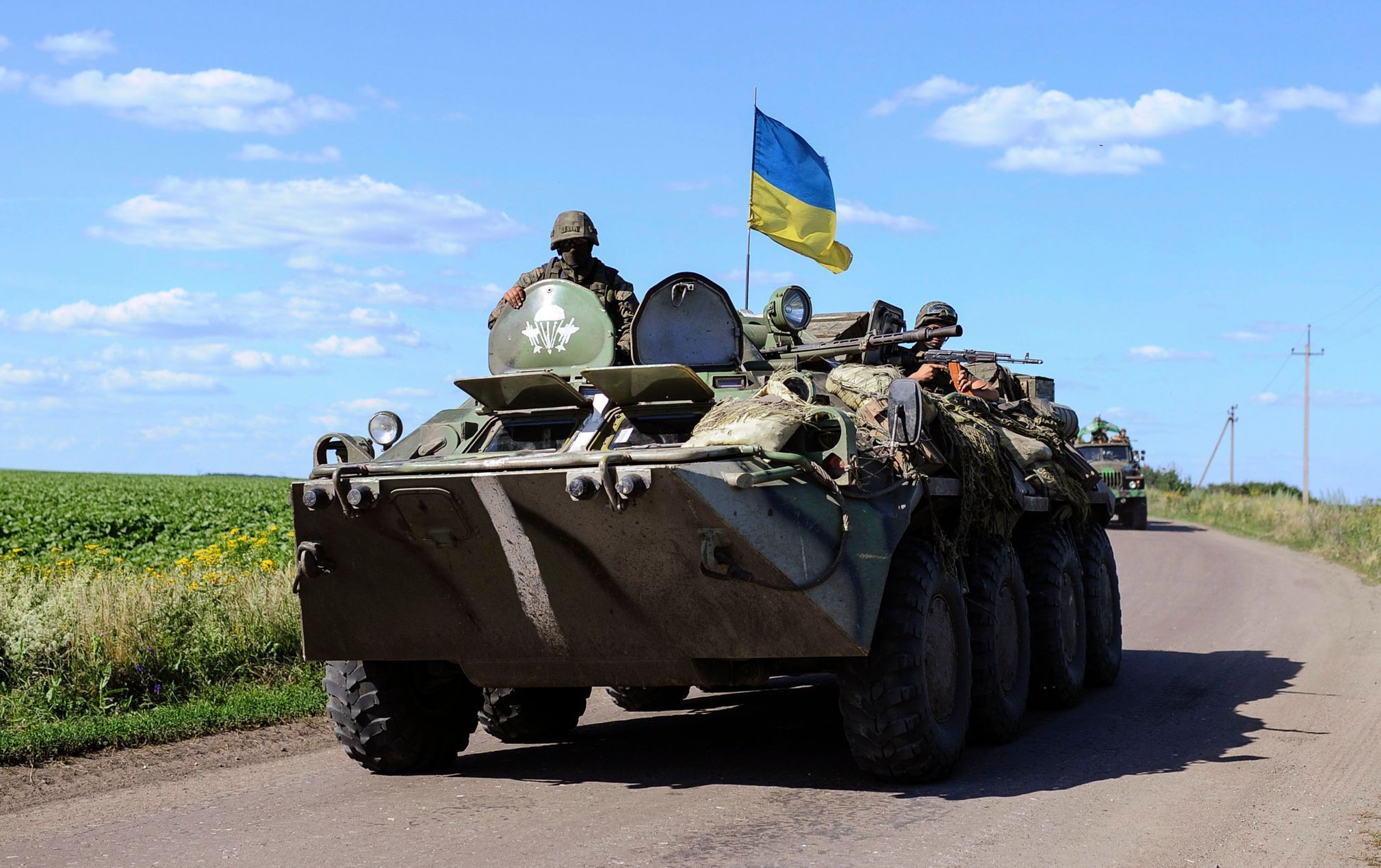 Ukrajinští vojáci nedaleko Slavjansku