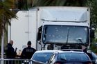 Kamión, kterým terorista vraždil v Nice.