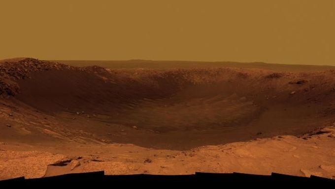 Povrch Marsu na fotografii NASA.