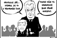 Proti Zemanově vládě protestovalo v Praze 150 lidí