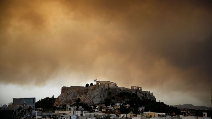 Požáry poblíž Atén.
