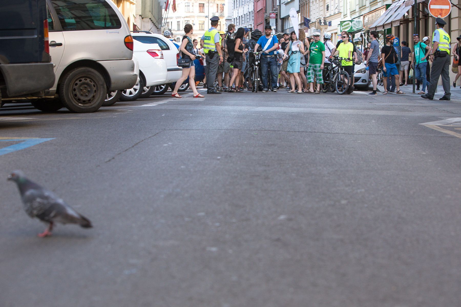 Protest proti zákazu jízdních kol v pěších zónách na Praze 1, sdružení Auto*Mat