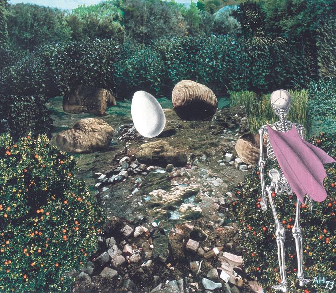 Adolf Hoffmeister: Život a smrt, 1973, koláž.