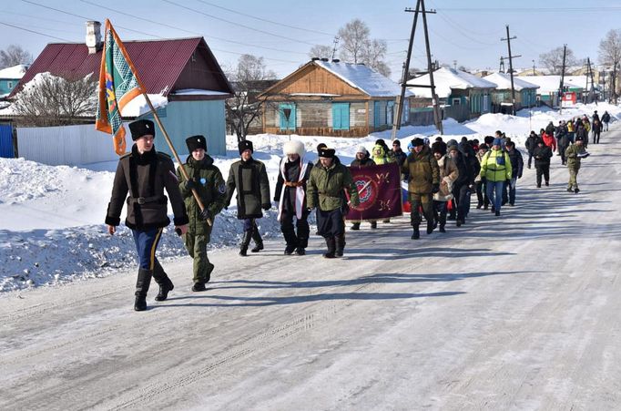 Putování po stopách československých legionářů při přechodu jezera Bajkal v Rusku