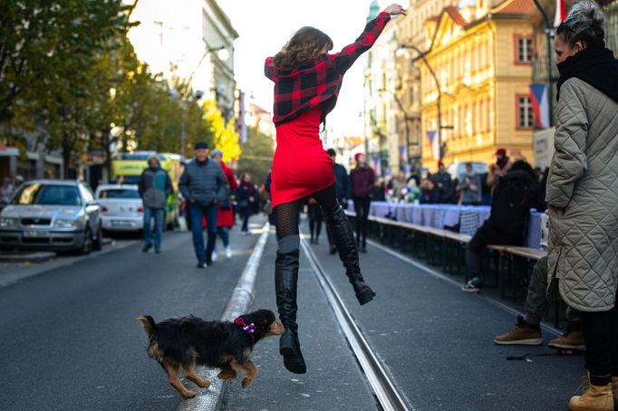 Státní svátek 17. listopad 2023 v Praze.