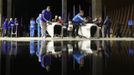 Russian servicemen prepare the bobsleighs for the two-women's bobsleigh competition during the test event at the "Sanki" siding center in Rosa Khutor, a venue for the Sochi 2014 Winter Olympics near Sochi February 15, 2013. The Sochi 2014 Winter Olympics opens on February 7, 2014. REUTERS/Kai Pfaffenbach (RUSSIA - Tags: SPORT OLYMPICS) Published: Úno. 15, 2013, 5:12 odp.