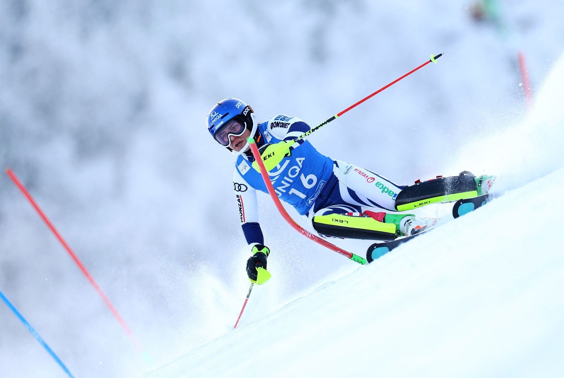 Martina Dubovská při nedělním slalomu SP ve Špindlerově Mlýně 2023