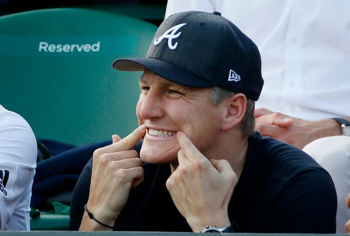 Wimbledon 2015: Bastian Schweinsteiger na zápase přítelkyně Any Ivanovičové