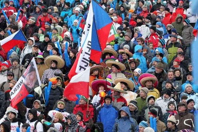 Fanoušci vytvořili během lednového Světového poháru v biatlonu v Novém Městě na Moravě výbornou atmosféru