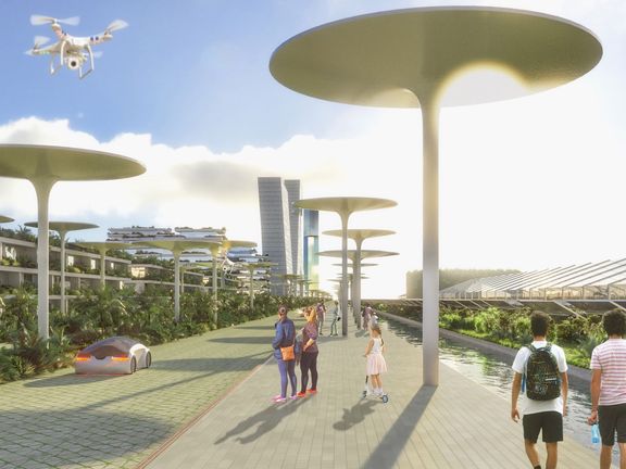 Vizualizace Smart Forest City, které má vyrůst v mexickém Cancunu.