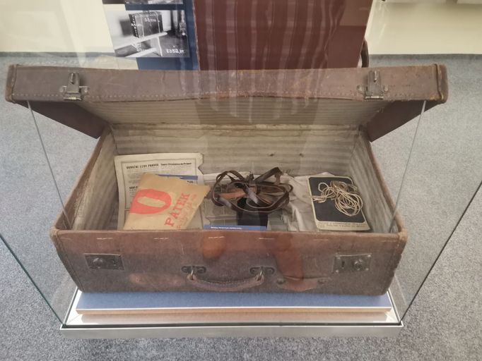 Kufry, ve kterých bylo nalezeno rozřezané tělo Otýlie Vranské, jsou vystaveny v pražském policejním muzeu.