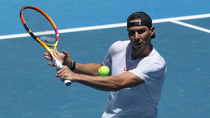 Rafael Nadal na turnaji v Melbourne 2022
