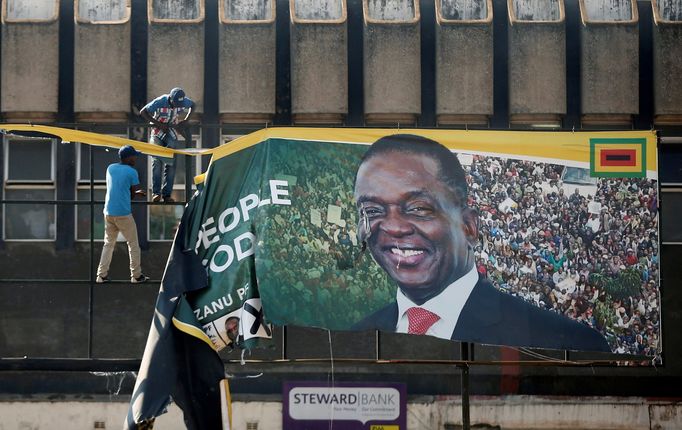 Povolební protesty v Harare v Zimbabwe. 1. 8. 2018