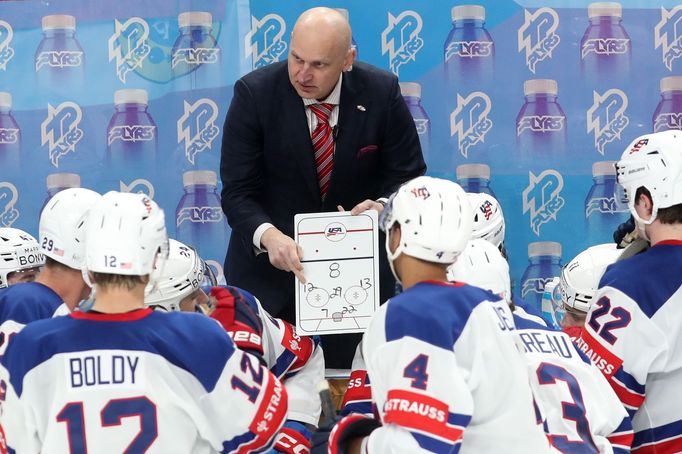 John Hynes ve čtvrtfinále MS 2024 Česko - USA