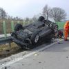 Nehoda tří aut a dodávky na D11