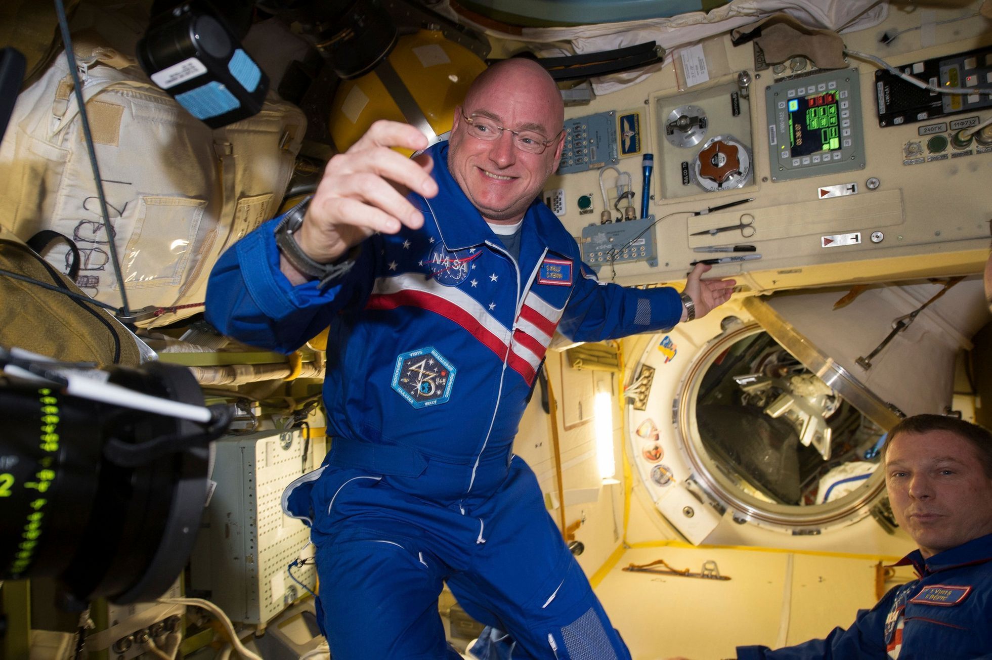 Scott Kelly na palubě ISS