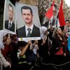Příznivci Bašára Asada, Damašek - březen 2014