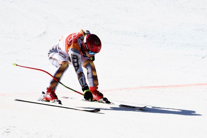 Ester Ledecká v super-G na ZOH 2018