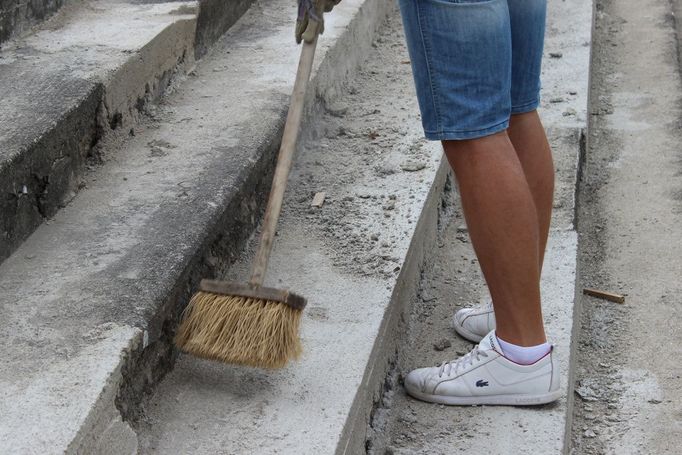 Přesně týden před rozlučkou Petra Švancary se konala poslední veřejná brigáda na obnovu Lužánek.