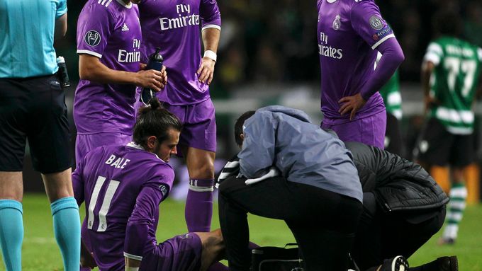 Zraněný Gareth Bale