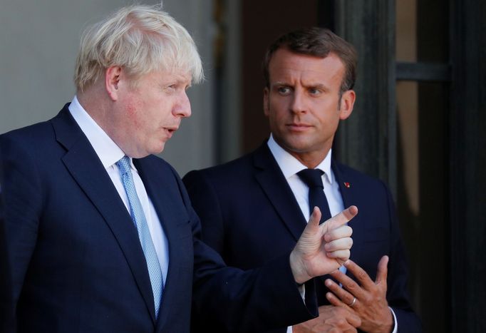 Boris Johnson a Emmanuel Macron.