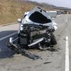 Nehoda tří aut a dodávky na D11