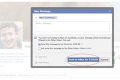 Facebook zkouší další poplatek. Za vzkaz Zuckerbergovi