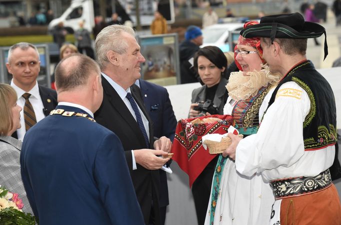 Prezident Miloš Zeman na návštěvě Olomouckého kraje.