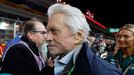 Herec Michael Douglas před startem VC Las Vegas F1 2024