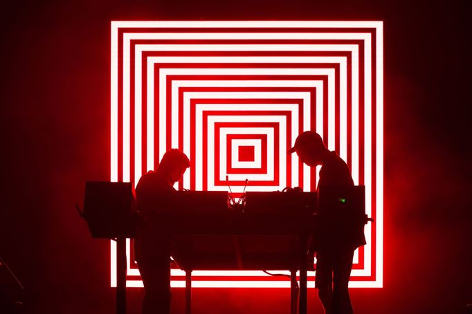 Snímek z vystoupení kapely Bicep.