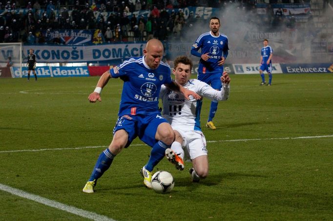 Sigma Olomouc vs. Baník Ostrava, utkání Gambrinus ligy (Schulmeister a Kukec)