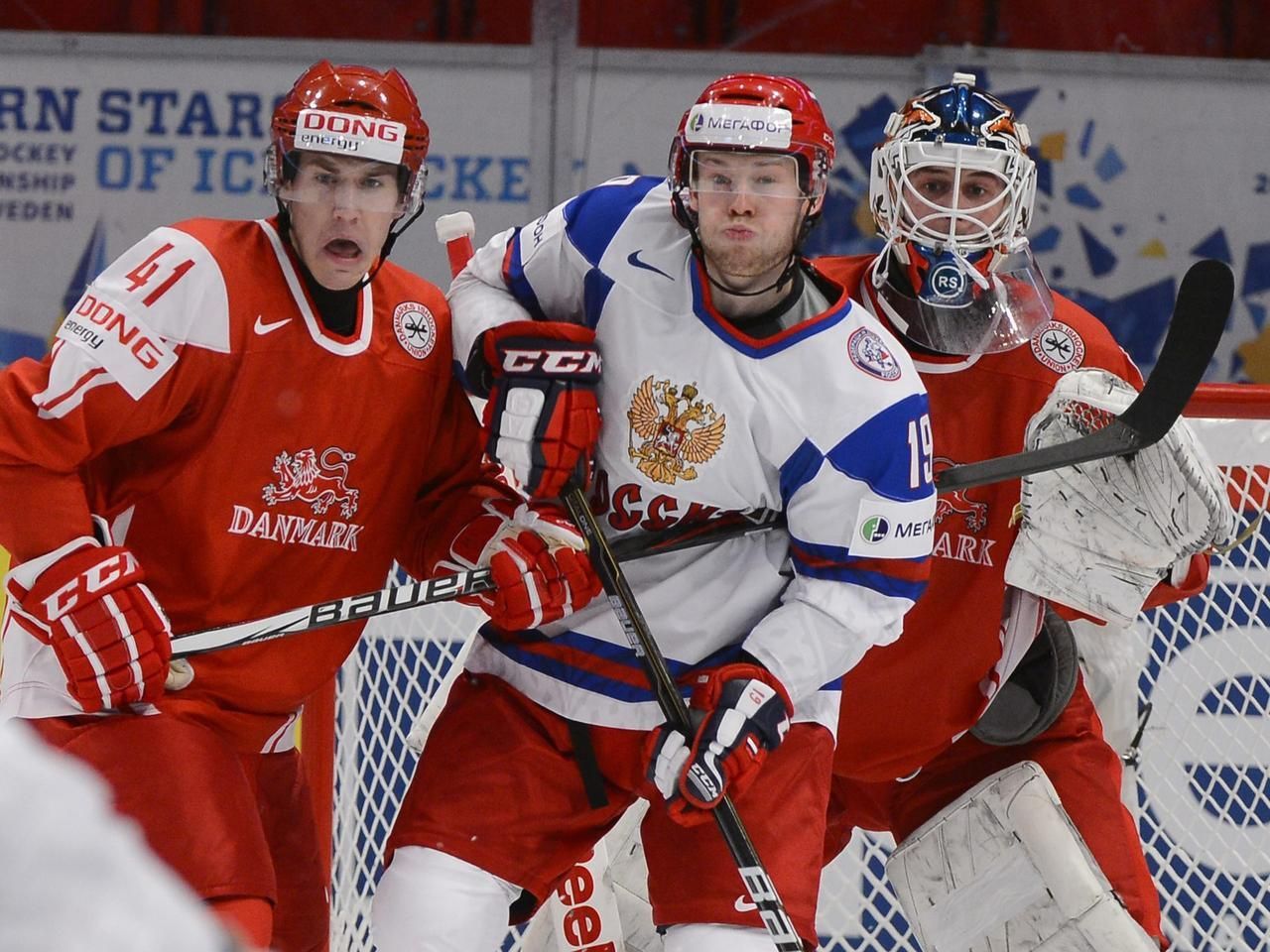 MS v hokeji 2012: Rusko - Dánsko (Kokarev, Jensen, Nielsen)