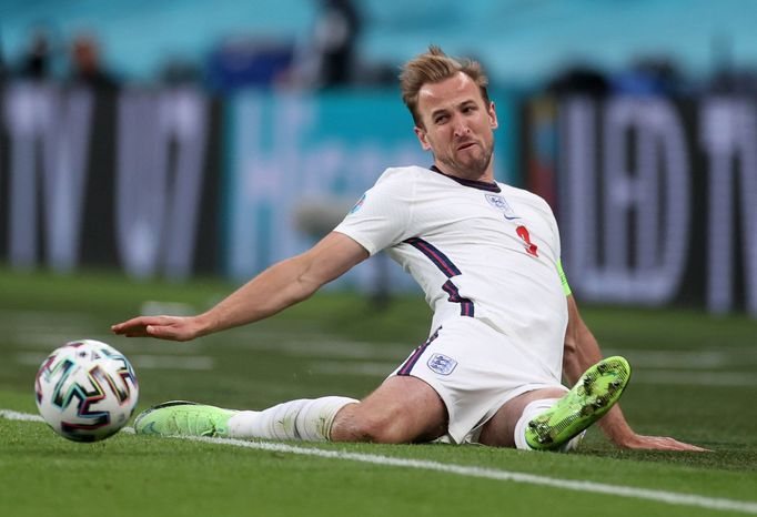 Harry Kane v zápase Česko - Anglie na ME 2020