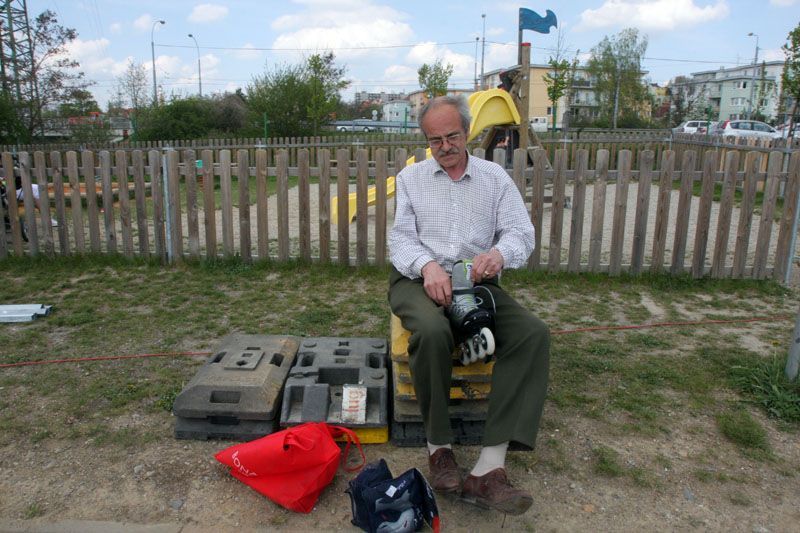 Jaroslav Lobkowicz poprvé na bruslích