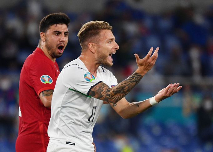 Ciro Immobile v zápase Turecko - Itálie na ME 2020