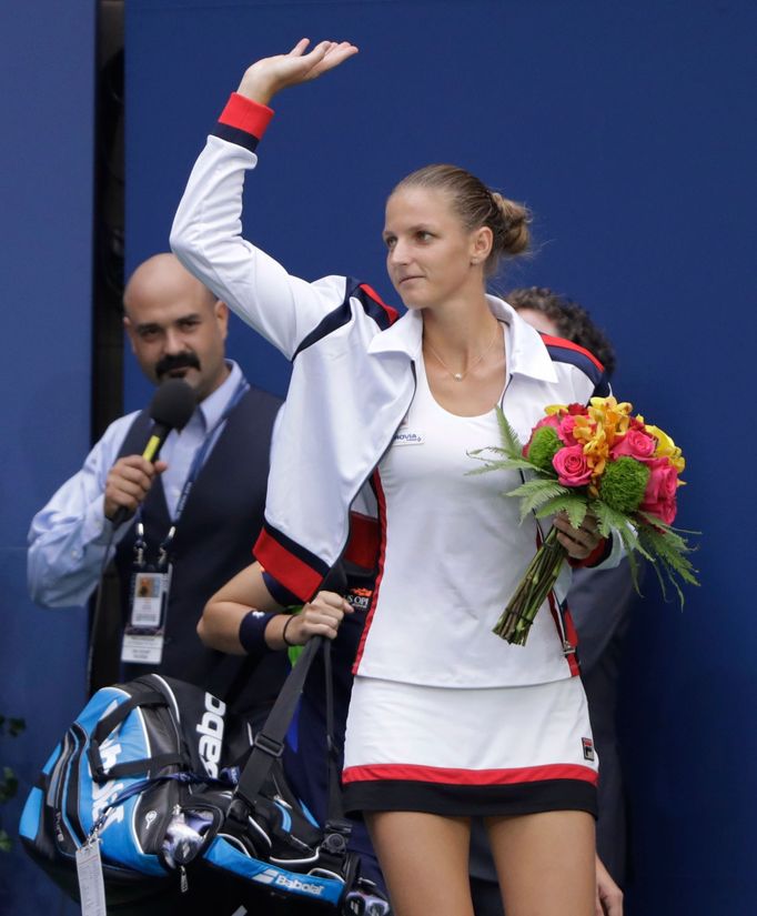 Karolína Plíšková ve finále US Open 2016 s Angelique Kerberoovu.