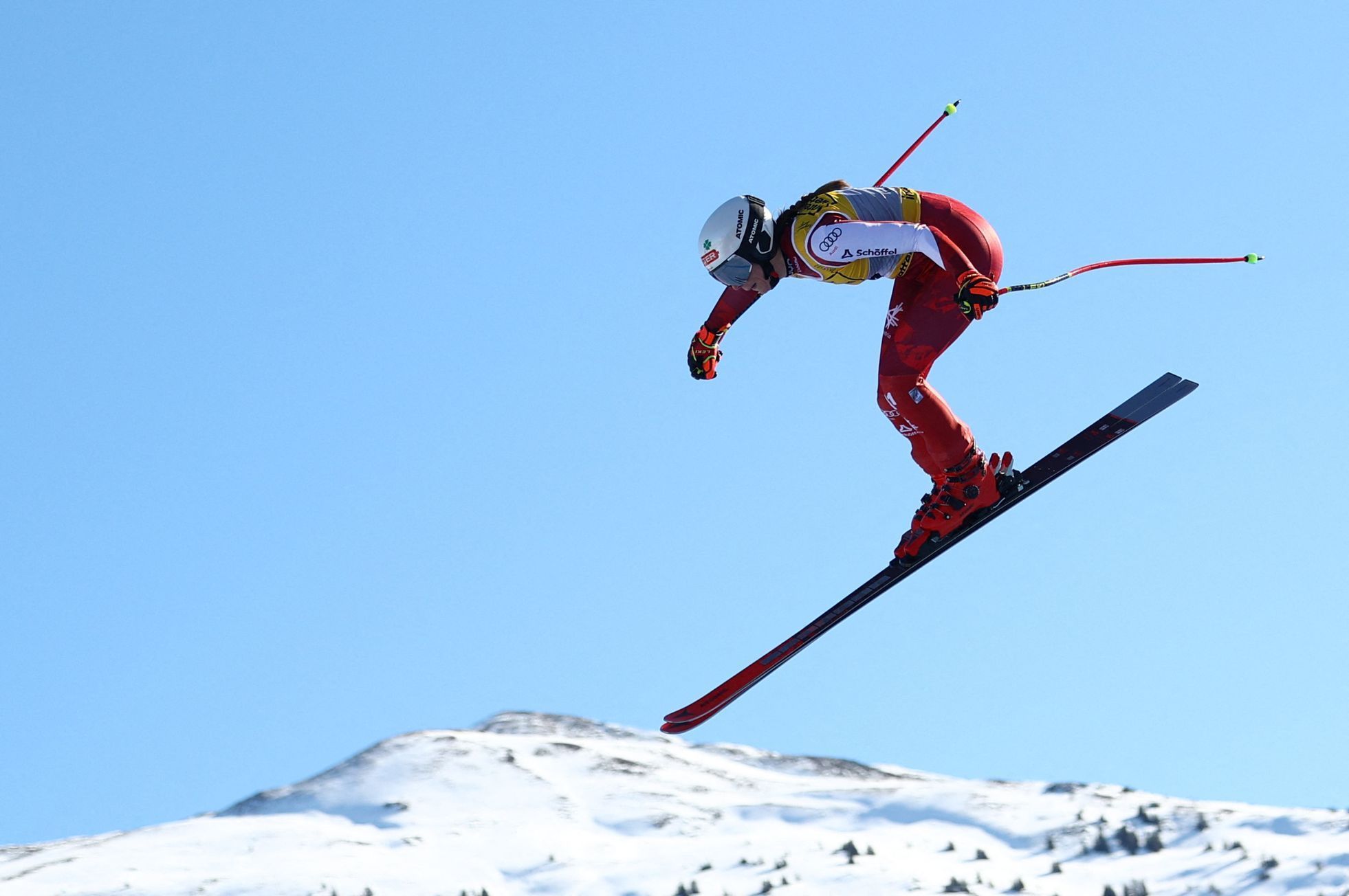 Mirjam Puchnerová ve sjezdu žen na MS v Saalbachu 2025