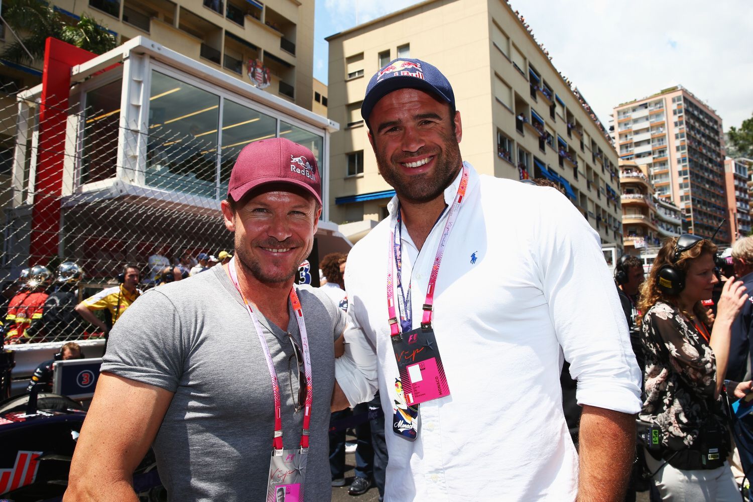 F1, VC Monaka 2015: Felix Baumgartner a ragbista Jamie Roberts