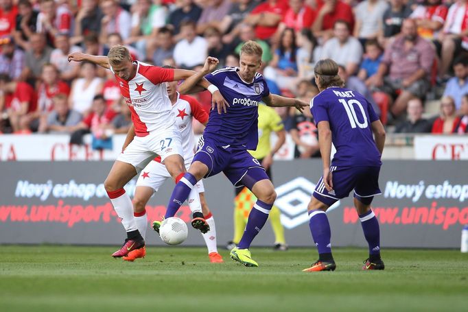 EL, Slavia-Anderlecht: Antonín Barák - Lukasz Teodorczyk