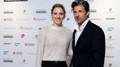 Players party Stutgart: Angelique Kerberová, Patrick Dempsey