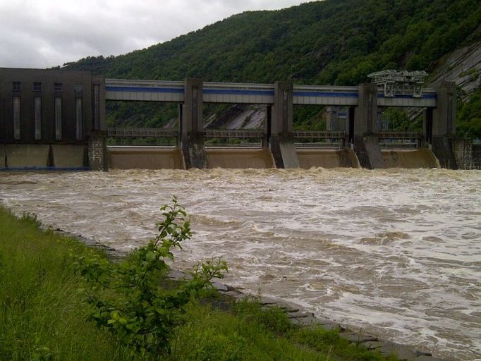 Přehrada ve Vraném nad Vltavou, jak ji zachytil čtenář Jan Synek