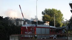 Požár asijské tržnice v Brně
