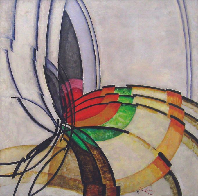 František Kupka: Prisme, 1913 až 1947, olej, plátno.