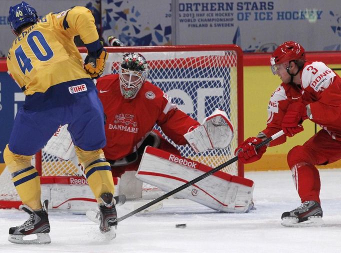 MS v hokeji 2012: Švédsko - Dánsko (Larsen, Andersen, Zetterberg)