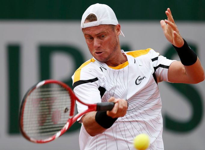 Australský tenista Lleyton Hewitt na French Open 2013