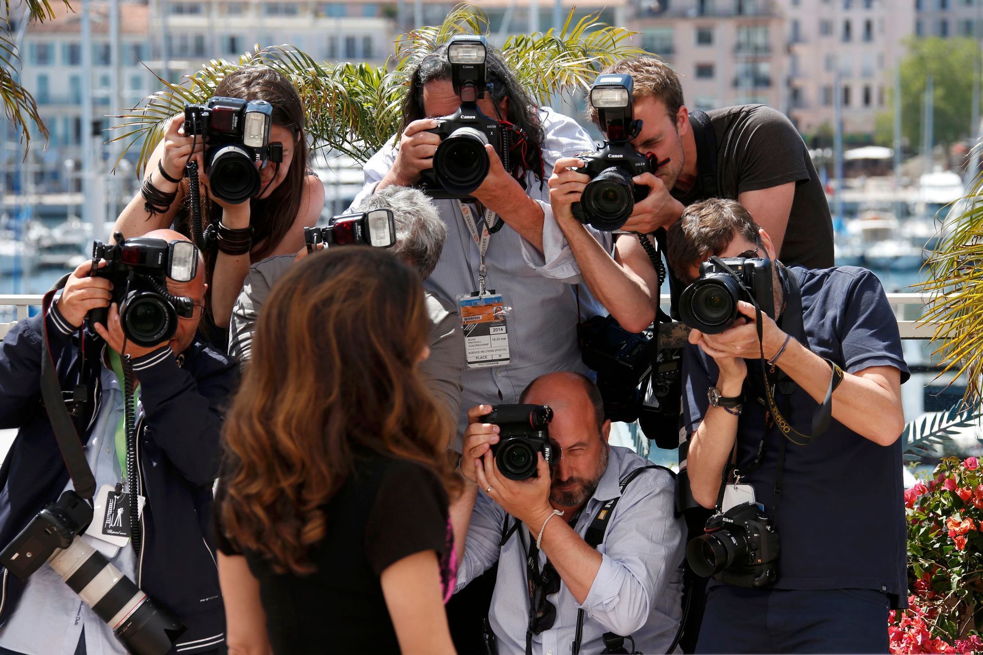 Producer Salma Hayek poses during a photocall for &quot;Tribute to animated films&quot;, a special screening of extracts from Khalil Gibran's The Prophet out of competition at the 67th Cannes Film Fes